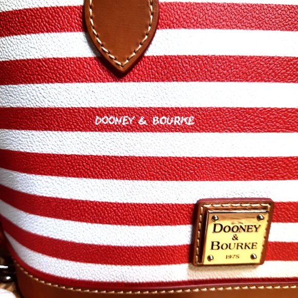 Dooney & Bourke Bitsy Bag NWT Dooney Bourke Red and White Striped Bitsy Bag - Picture 4 of 14